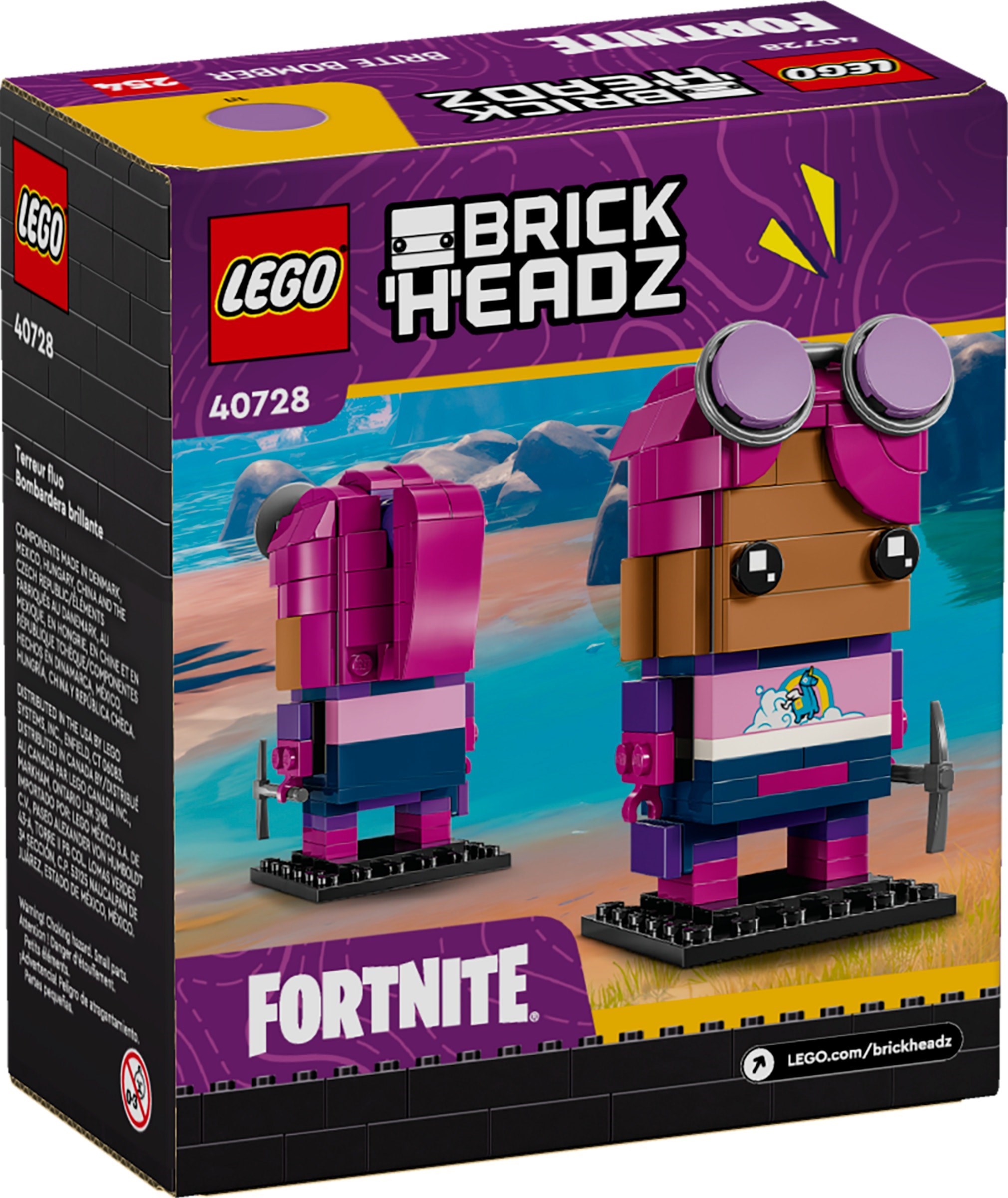 Additional photo of brand new factory sealed LEGO BrickHeadz Brite Bomber set 40728.