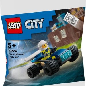 Brand new factory sealed LEGO City Police Off-Road Buggy Car set 30664 original box front view.