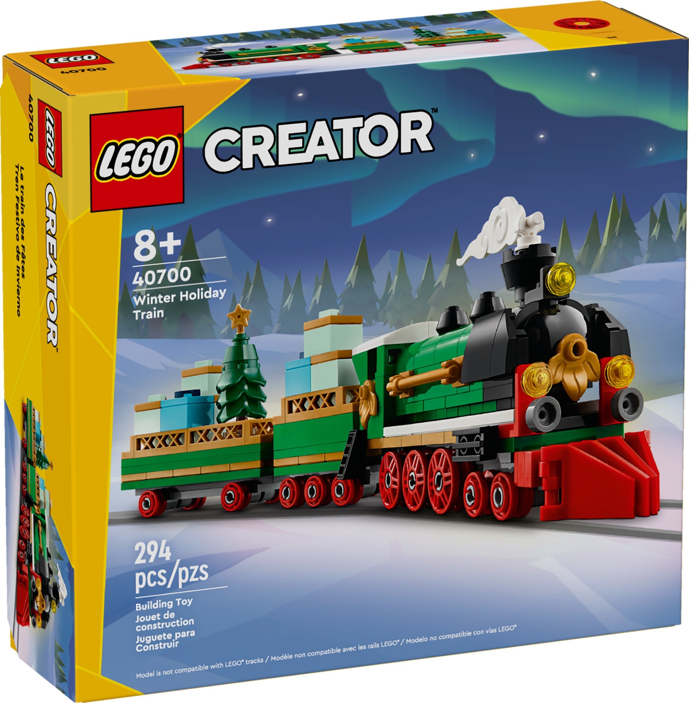 Brand New LEGO Creator 40700 Winter Holiday Train Set Photo Additional photo of brand new factory sealed LEGO Creator Winter Holiday Train set 40700.