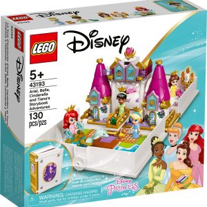 Additional photo of brand new factory sealed LEGO Disney Ariel, Belle, Cinderella and Tiana's Storybook Adventures set 43193.
