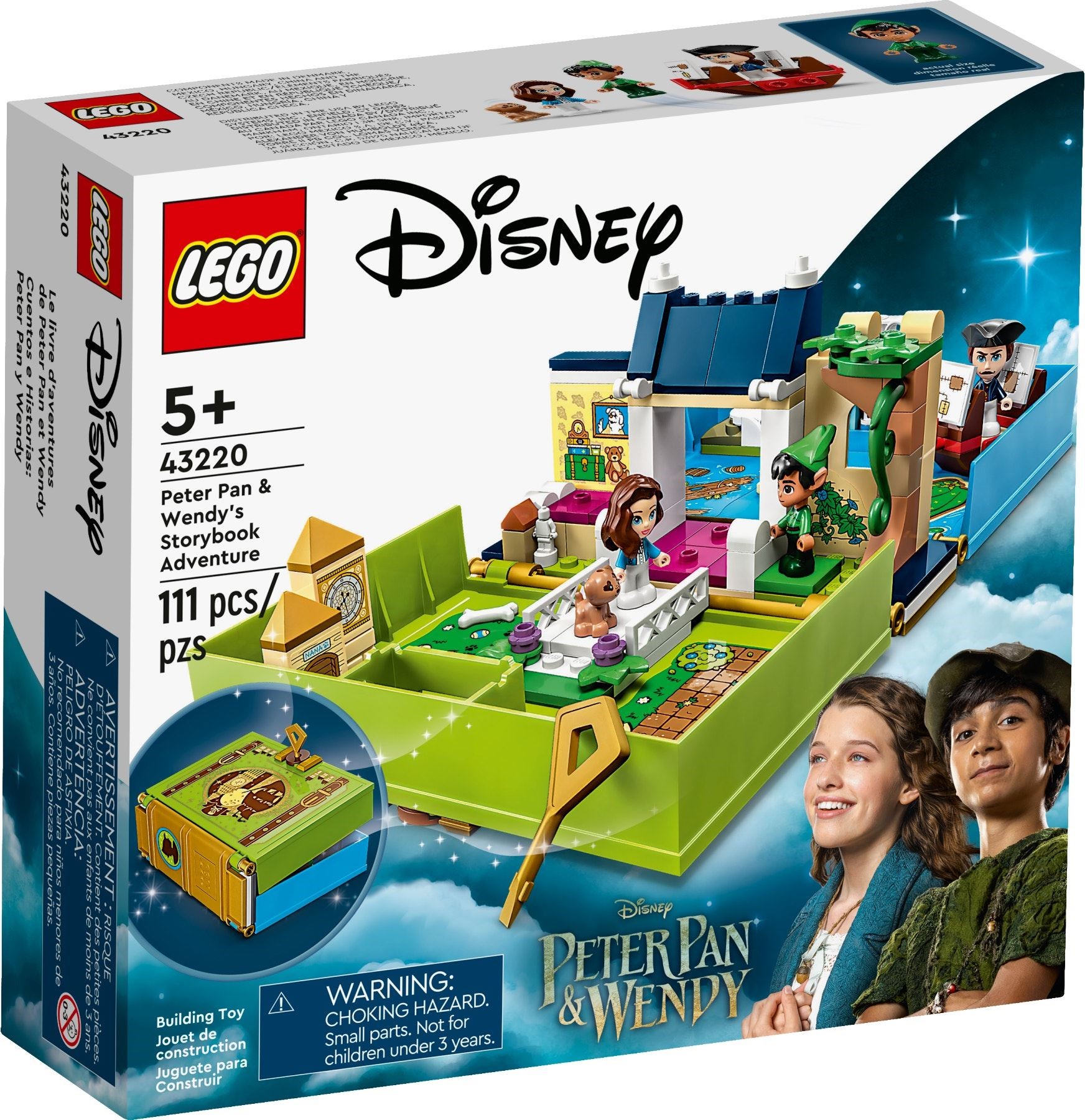 Brand New LEGO Disney 43220 Peter Pan & Wendy's Storybook Adventure Set Photo Additional photo of brand new factory sealed LEGO Disney Peter Pan & Wendy's Storybook Adventure set 43220.
