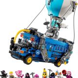 Brand new factory sealed LEGO Fortnite Battle Bus set 77073 original box front view.