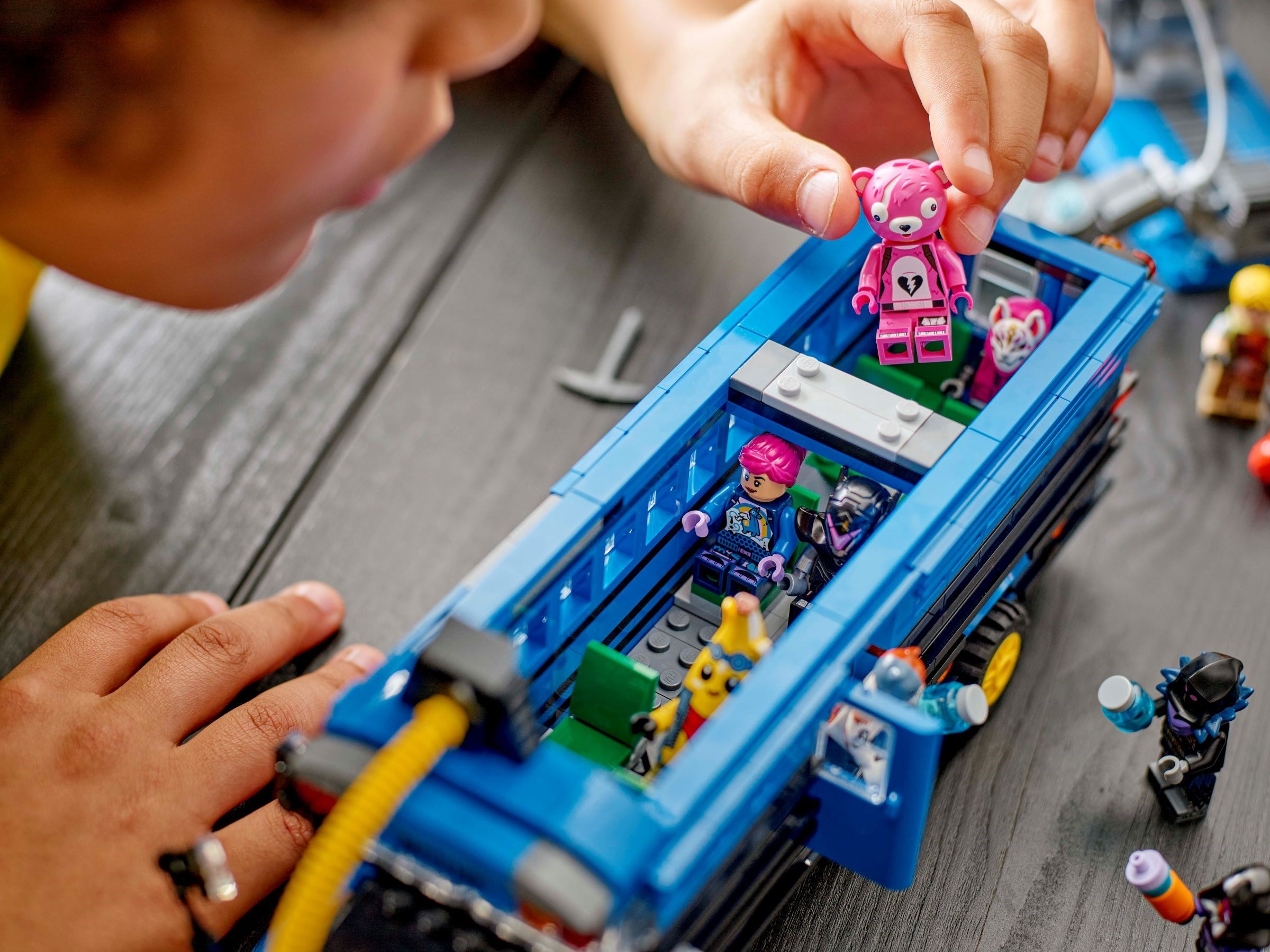 Additional photo of brand new factory sealed LEGO Fortnite Battle Bus set 77073.