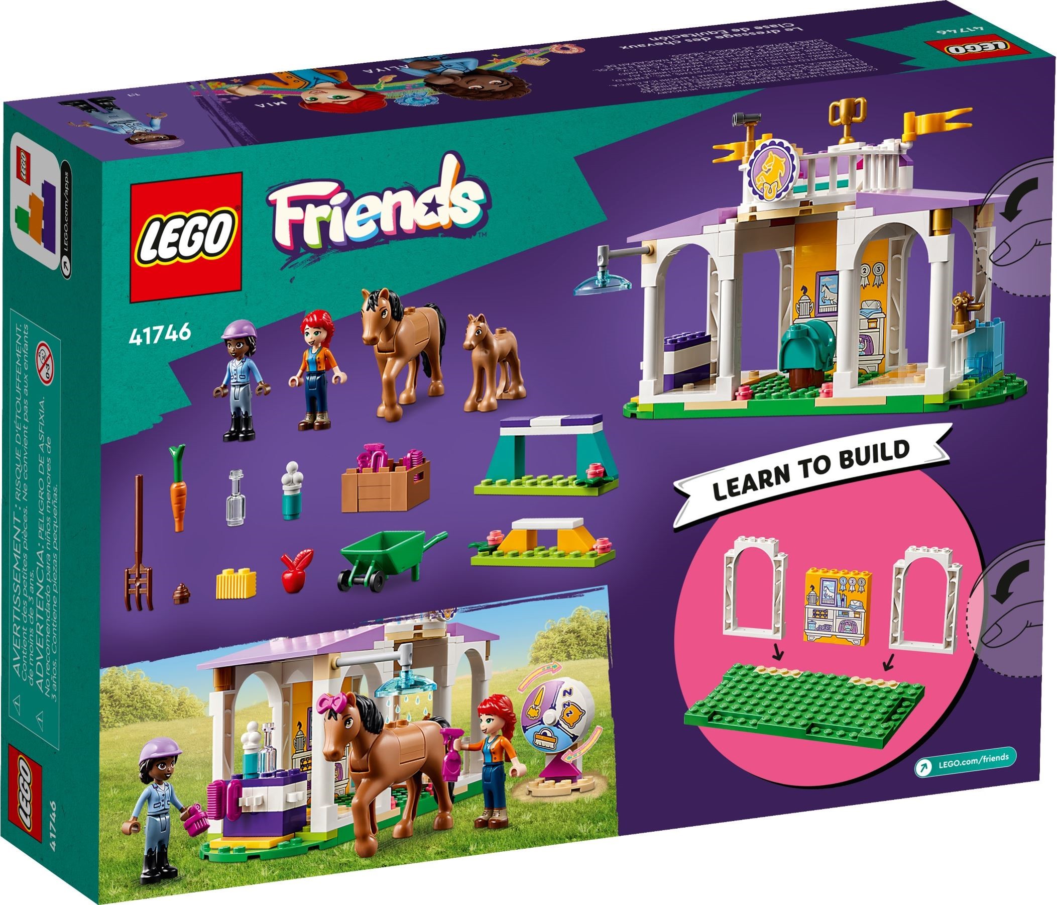 Additional photo of brand new factory sealed LEGO Friends Horse Training set 41746.