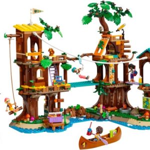 Brand new factory sealed LEGO Friends Adventure Camp Tree House set 42631 original box front view.