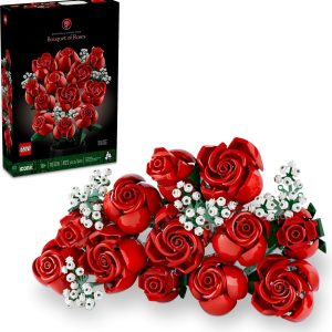 Additional photo of brand new factory sealed LEGO Icons Bouquet of Roses set 10328.