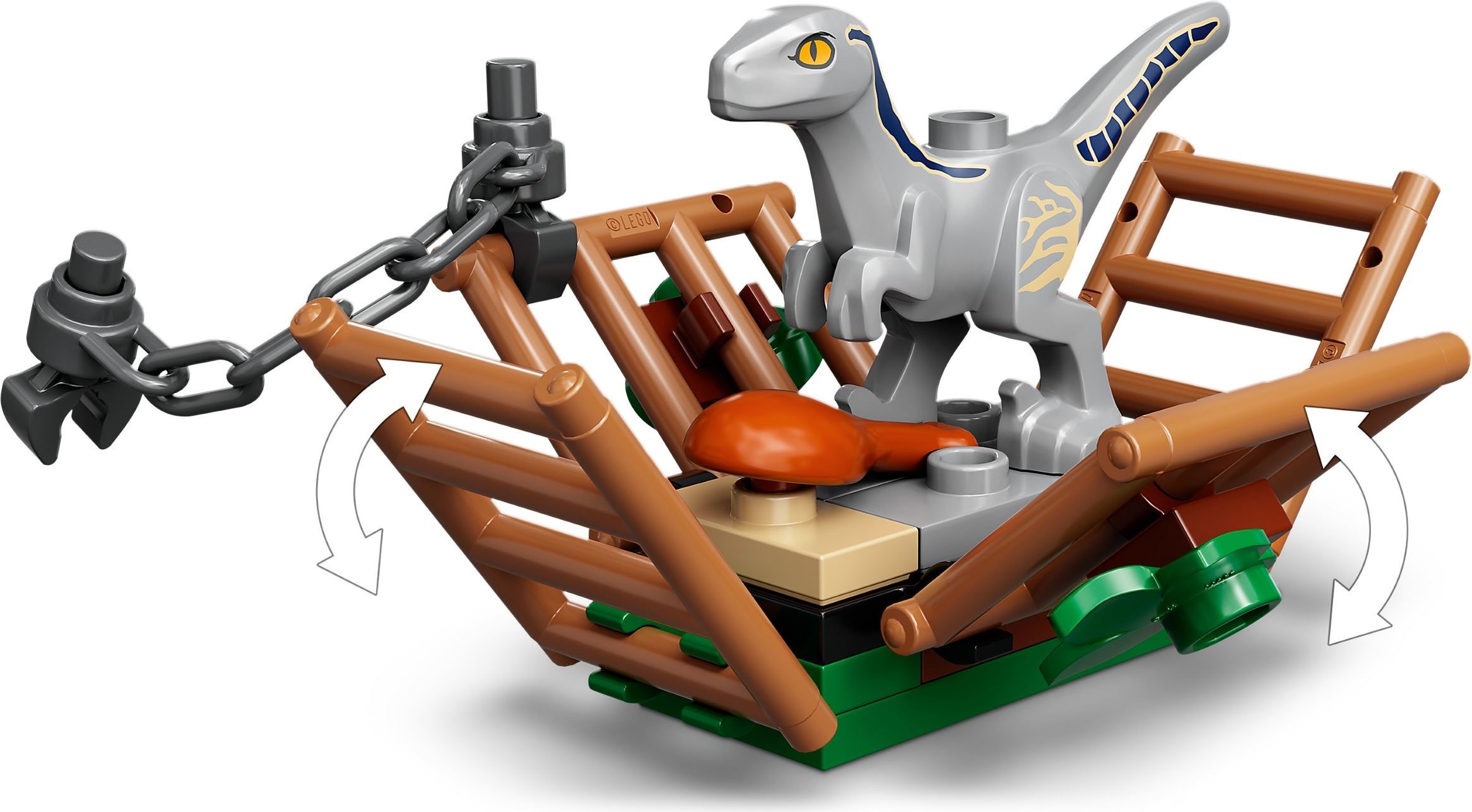 Additional photo of brand new factory sealed LEGO Jurassic World Blue & Beta Velociraptor Capture set 76946.