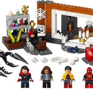 Brand new factory sealed LEGO Marvel Super Heroes Spider-Man at the Sanctum Workshop set 76185 original box front view.