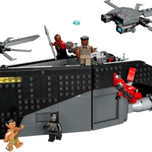 Brand new factory sealed LEGO Marvel Super Heroes Black Panther: War on the Water set 76214 original box front view.