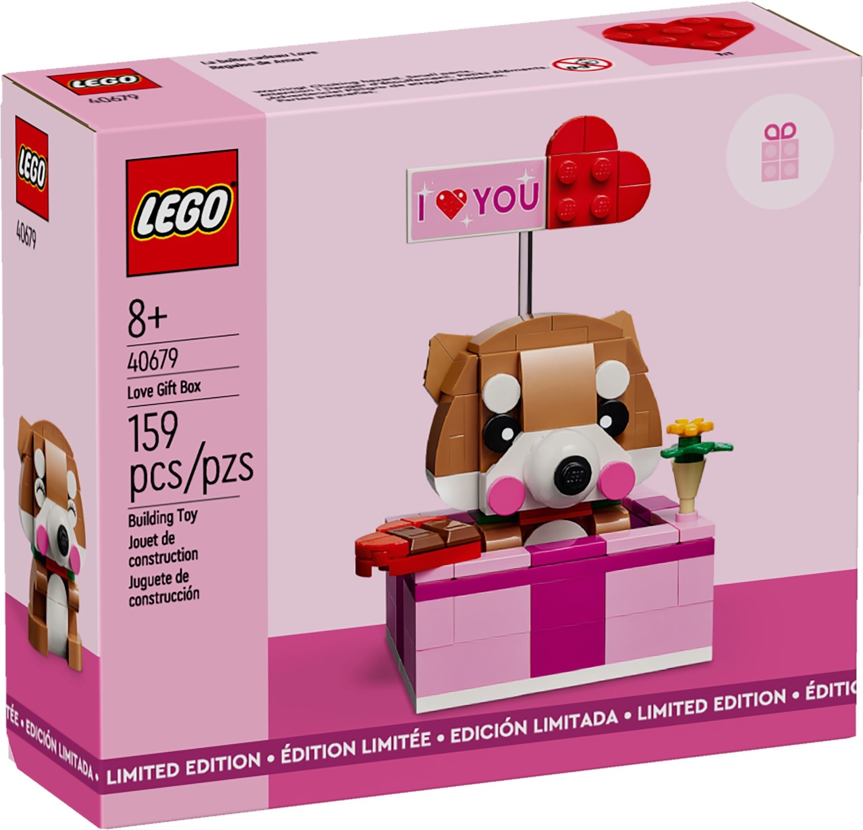 Brand New LEGO Seasonal 40679 Love Gift Box Set Photo Additional photo of brand new factory sealed LEGO Seasonal Love Gift Box set 40679.