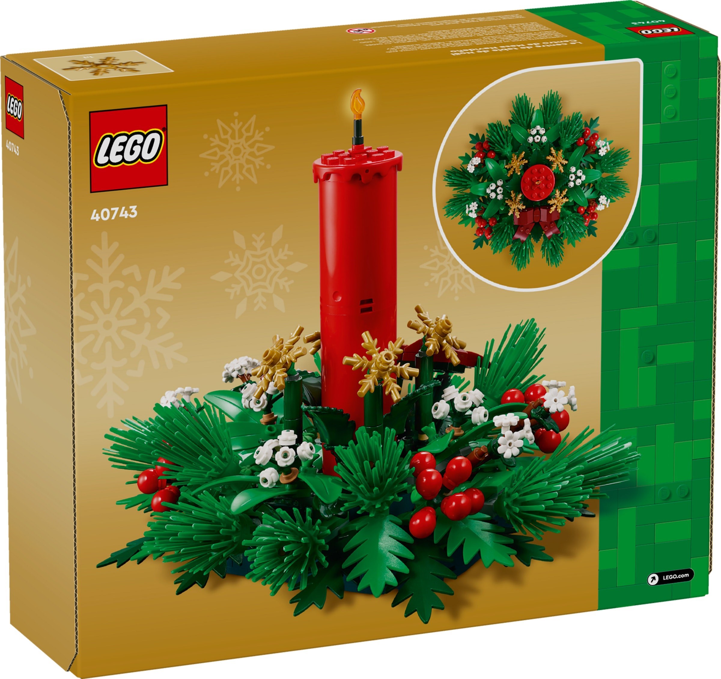 Additional photo of brand new factory sealed LEGO Seasonal Christmas Table Decoration set 40743.