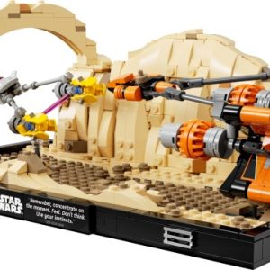 Brand new factory sealed LEGO Star Wars Mos Espa Podrace Diorama set 75380 original box front view.