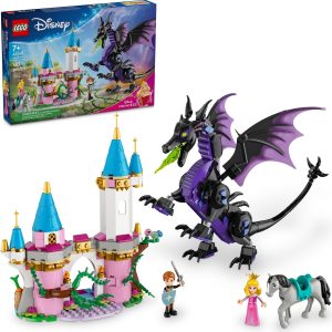 Additional photo of brand new factory sealed LEGO Disney Maleficent's Dragon Form and Aurora's Castle set 43240.