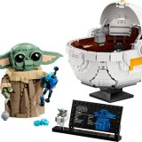 Brand new factory sealed LEGO Star Wars Grogu with Hover Pram set 75403 original box front view.