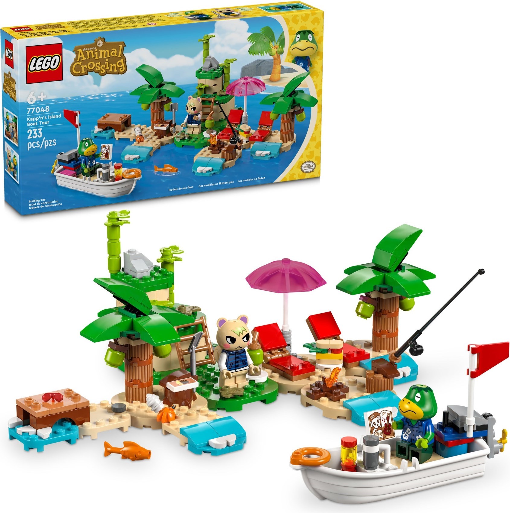 Brand New LEGO Animal Crossing 77048 Kapp'n's Island Boat Tour Set Photo Additional photo of brand new factory sealed LEGO Animal Crossing Kapp'n's Island Boat Tour set 77048.