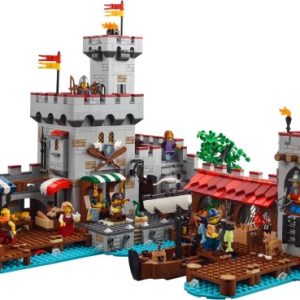 Brand new factory sealed LEGO BrickLink Medieval Seaside Market set 910047 original box front view.