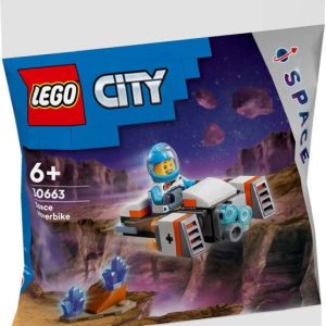 Brand new factory sealed LEGO City Space Hoverbike set 30663 original box front view.
