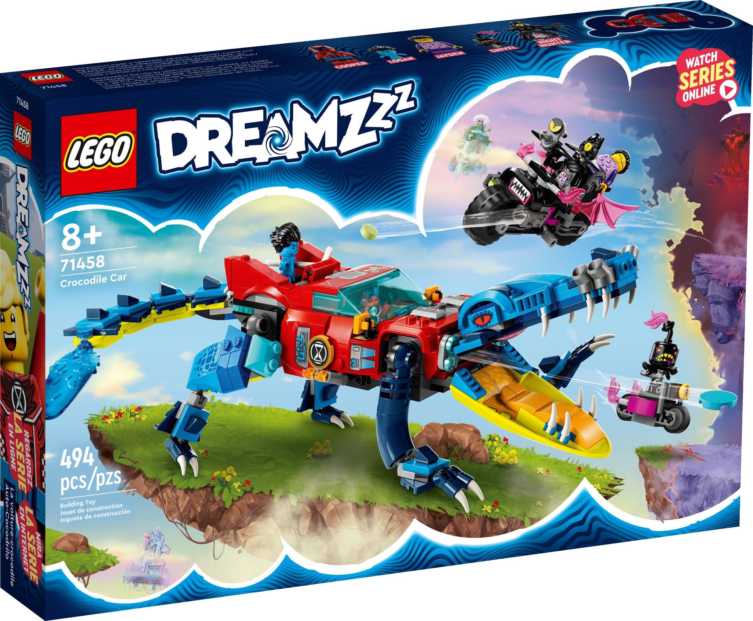 Brand New LEGO Dreamzzz 71458 Crocodile Car Set Photo Additional photo of brand new factory sealed LEGO Dreamzzz Crocodile Car set 71458.