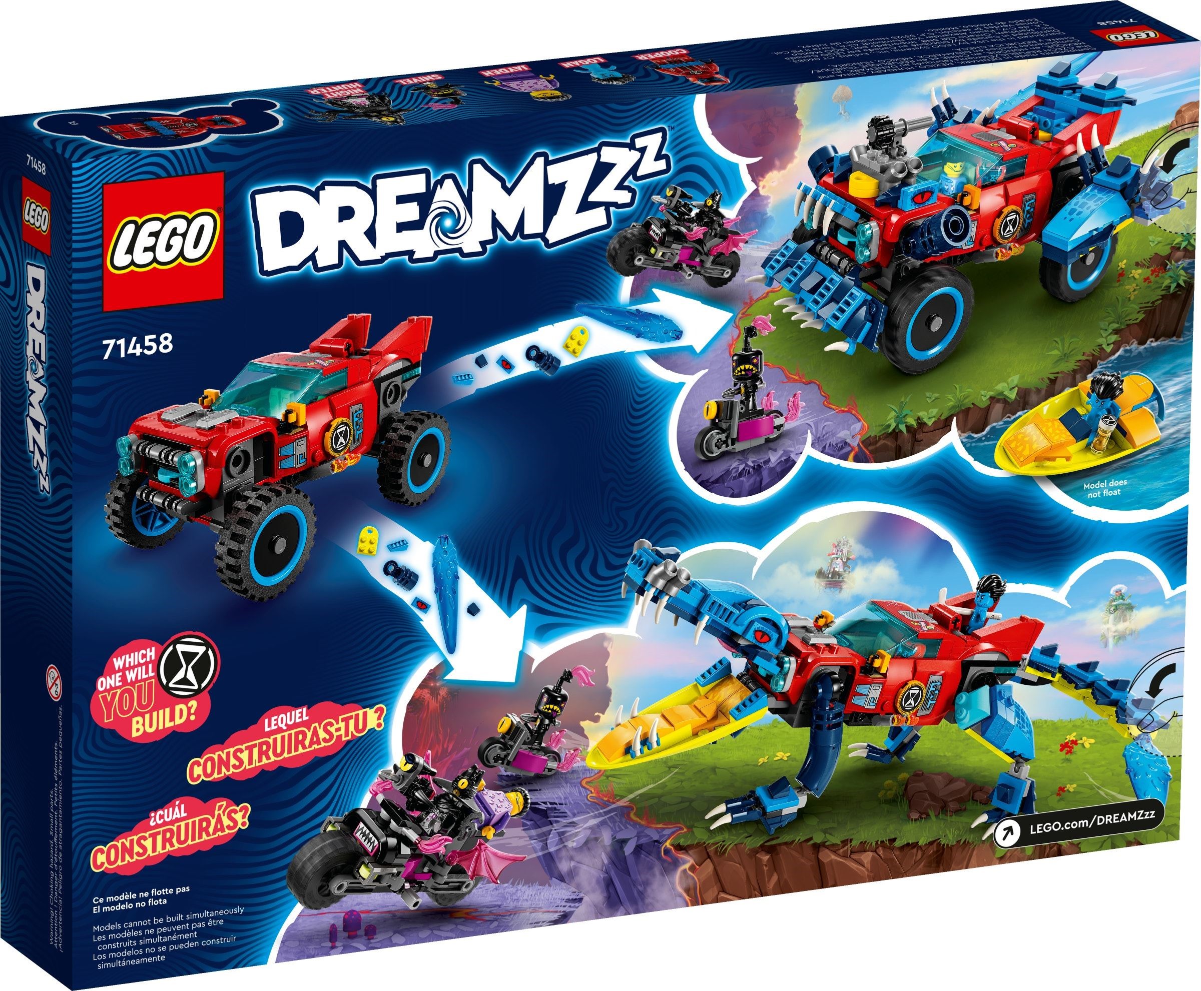 Additional photo of brand new factory sealed LEGO Dreamzzz Crocodile Car set 71458.