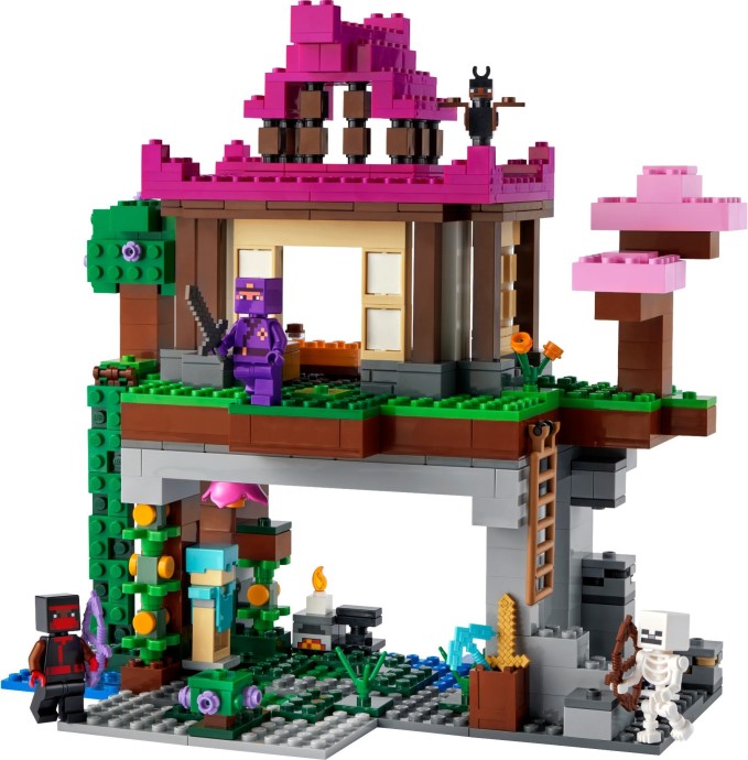Brand new factory sealed LEGO Minecraft The Training Grounds set 21183 original box front view.