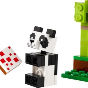 Brand new factory sealed LEGO Minecraft Steve and Baby Panda set 30672 original box front view.