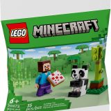 Additional photo of brand new factory sealed LEGO Minecraft Steve and Baby Panda set 30672.