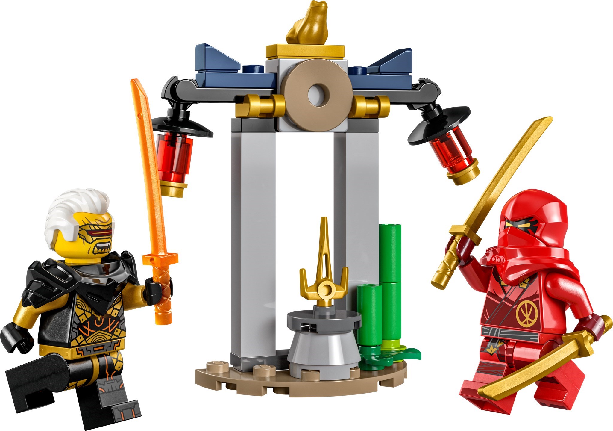 Additional photo of brand new factory sealed LEGO Ninjago Kai and Rapton's Temple Battle set 30650.