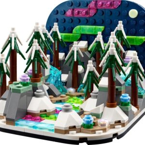 Brand new factory sealed LEGO Promotional Northern Lights Diorama set 40785 original box front view.