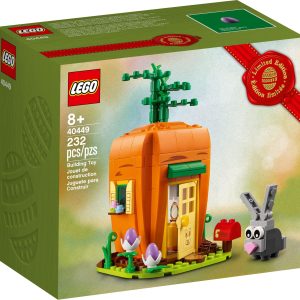 Additional photo of brand new factory sealed LEGO Seasonal Easter Bunny's Carrot House set 40449.