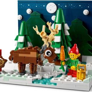 Brand new factory sealed LEGO Seasonal Santa's Front Yard set 40484 original box front view.