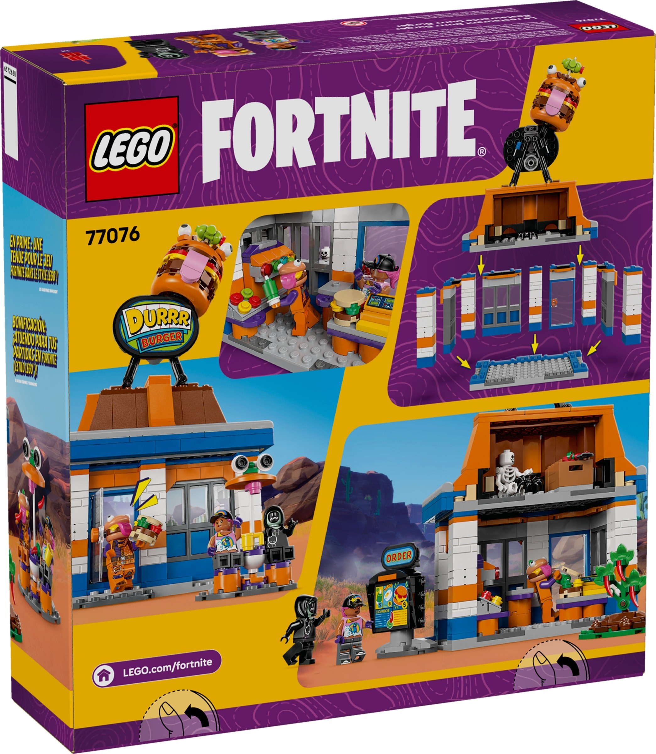 Additional photo of brand new factory sealed LEGO Fortnite Durrr Burger Restaurant set 77076.