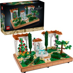 Additional photo of brand new factory sealed LEGO Icons Fountain Garden set 10359.
