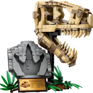 Brand new factory sealed LEGO Jurassic World Dinosaur Fossils: T. rex Skull set 76964 original box front view.