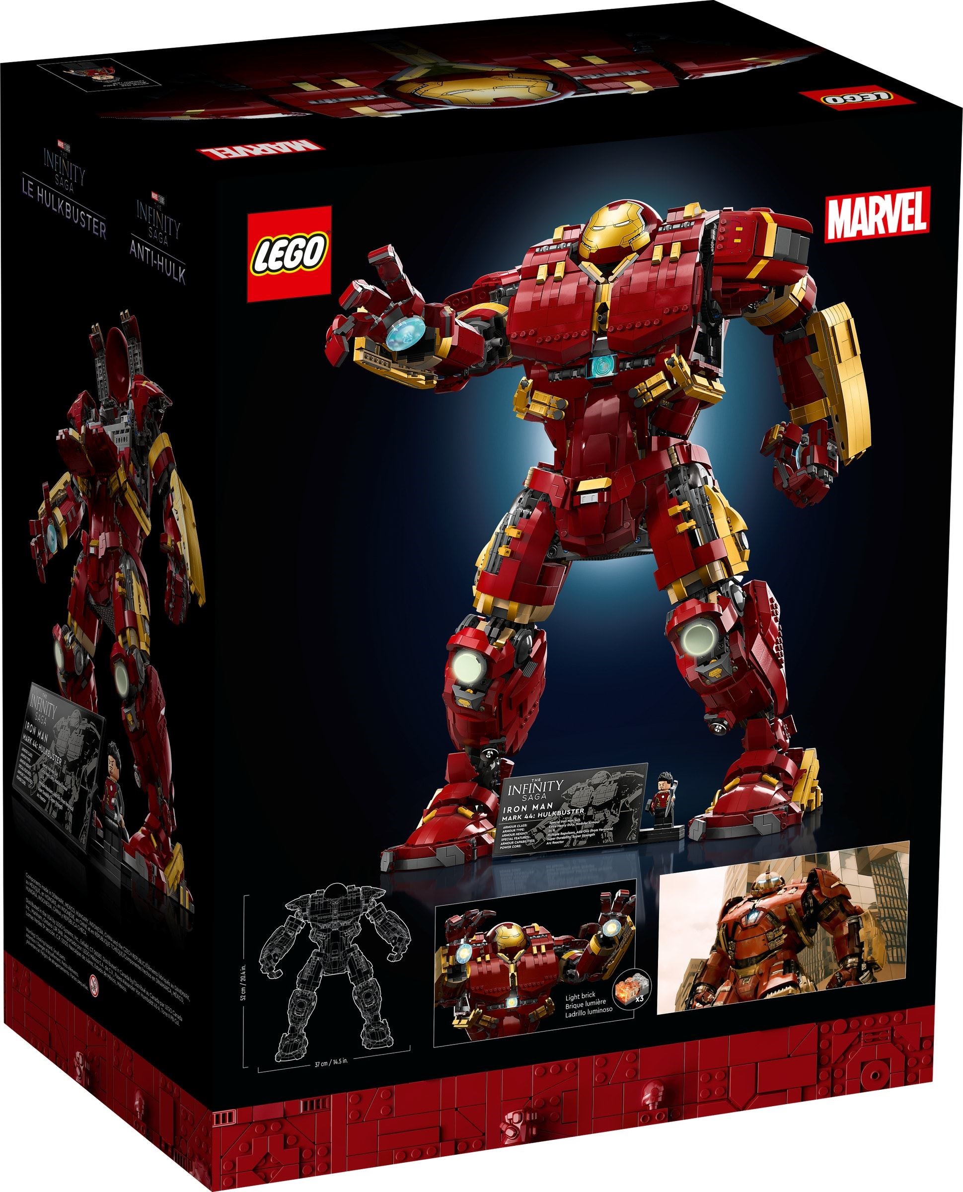 Additional photo of brand new factory sealed LEGO Marvel Super Heroes Hulkbuster set 76210.