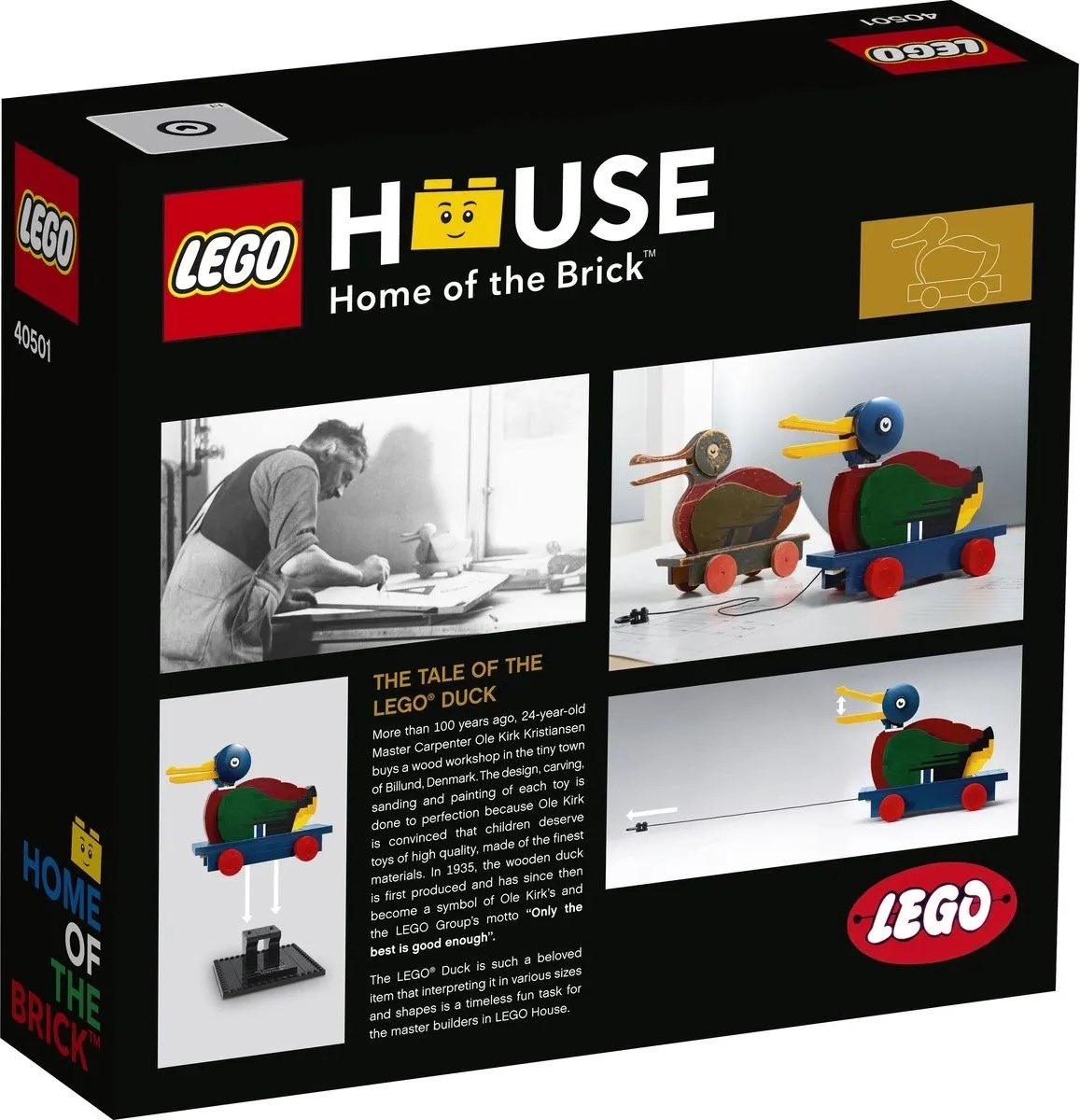 Additional photo of brand new factory sealed LEGO Promotional The Wooden Duck set 40501.