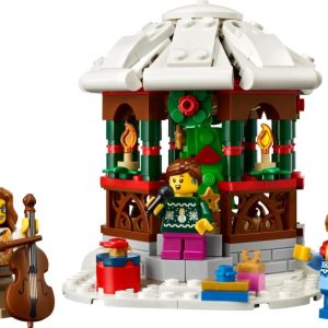 Brand new factory sealed LEGO Promotional Winter Gazebo set 40778 original box front view.