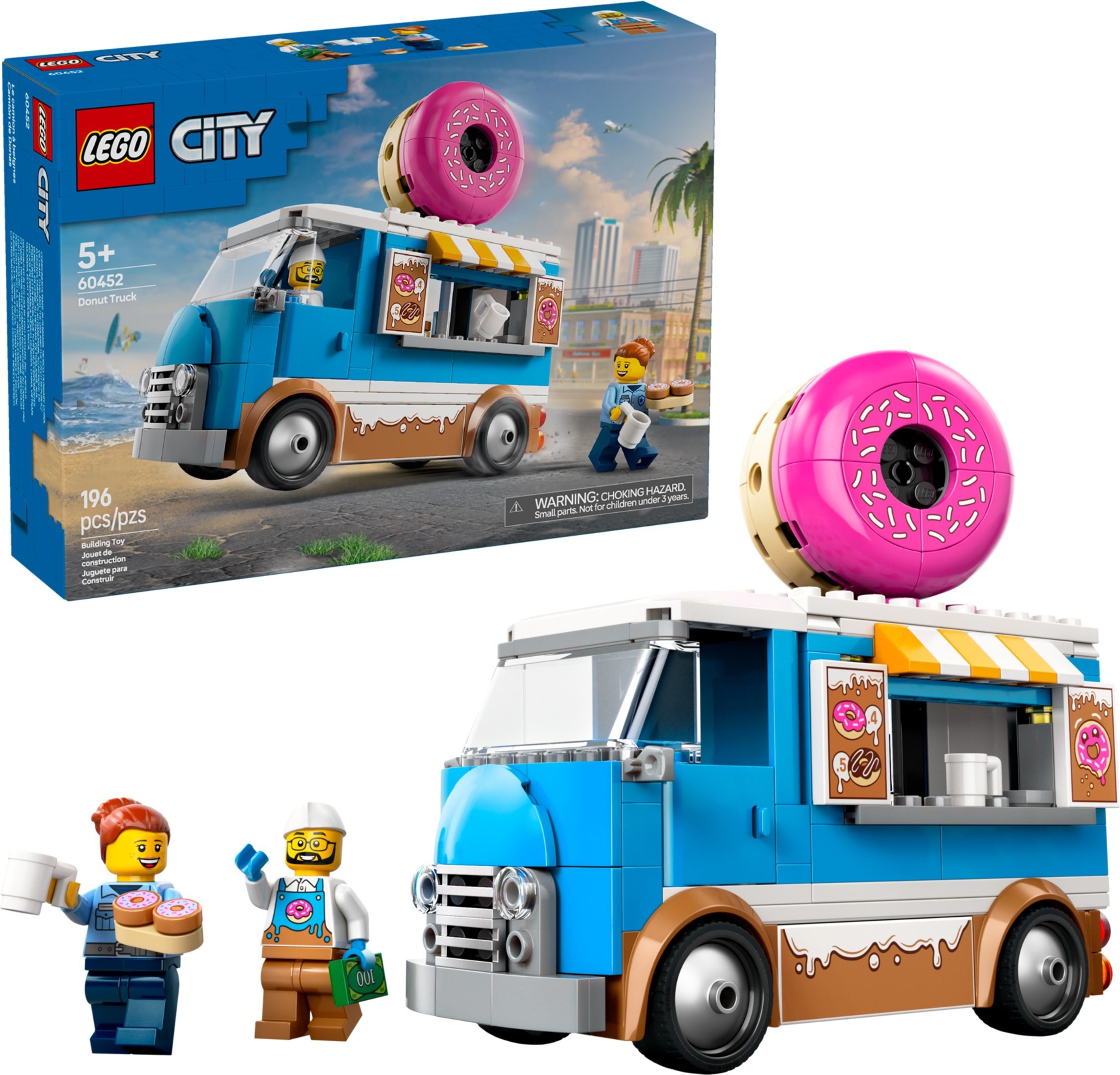 Brand New LEGO City 60452 Donut Truck Set Photo Additional photo of brand new factory sealed LEGO City Donut Truck set 60452.