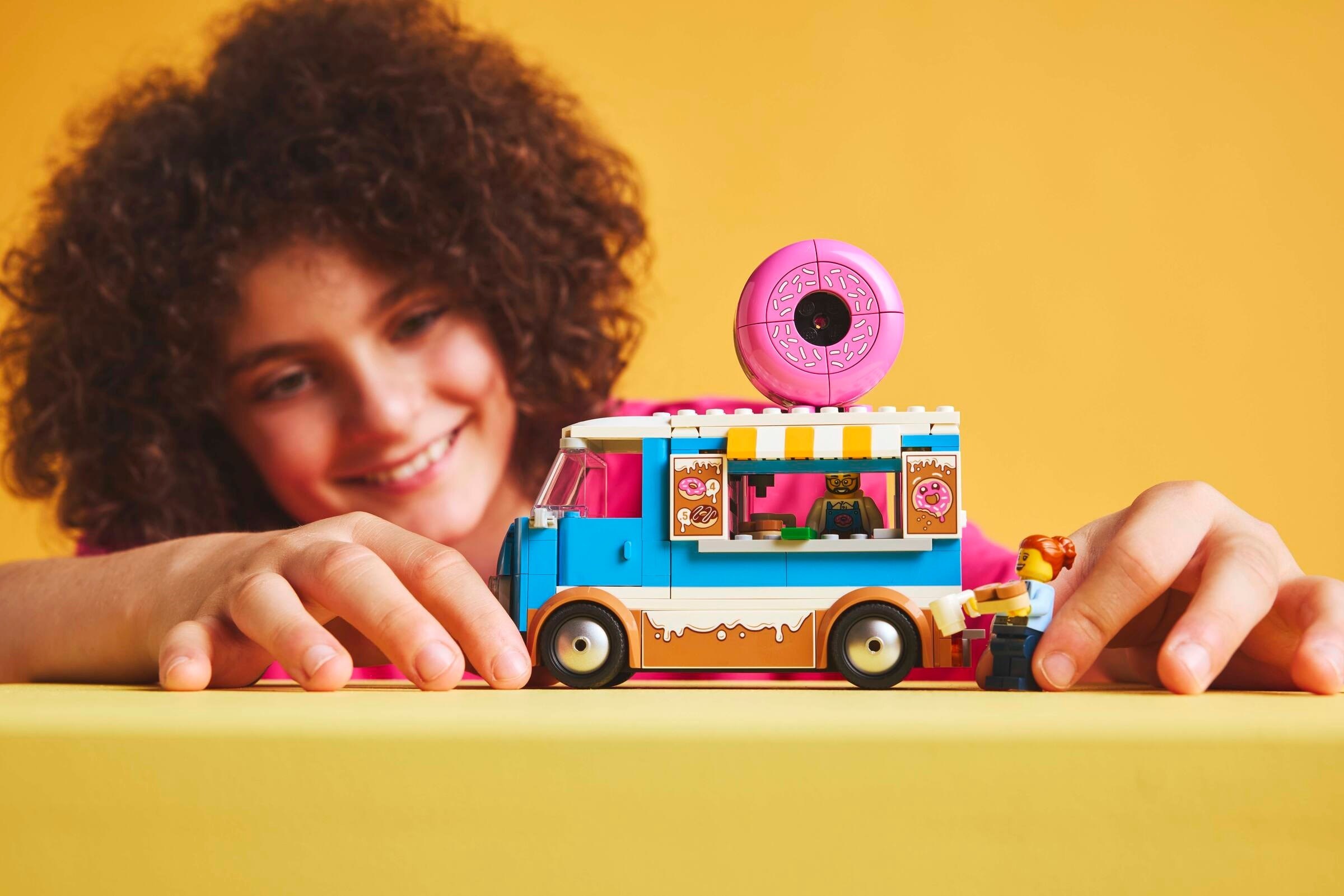Additional photo of brand new factory sealed LEGO City Donut Truck set 60452.