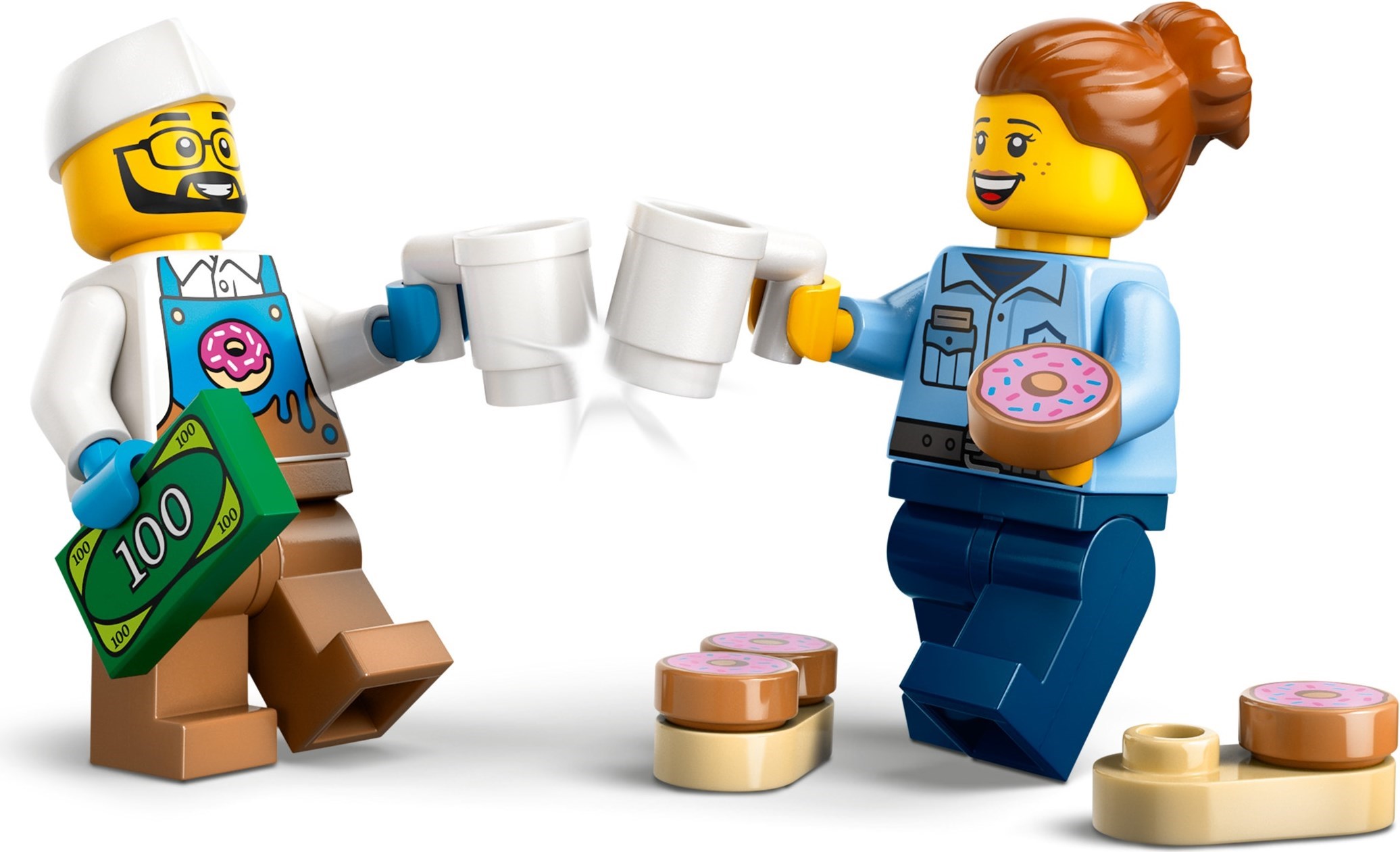 Additional photo of brand new factory sealed LEGO City Donut Truck set 60452.