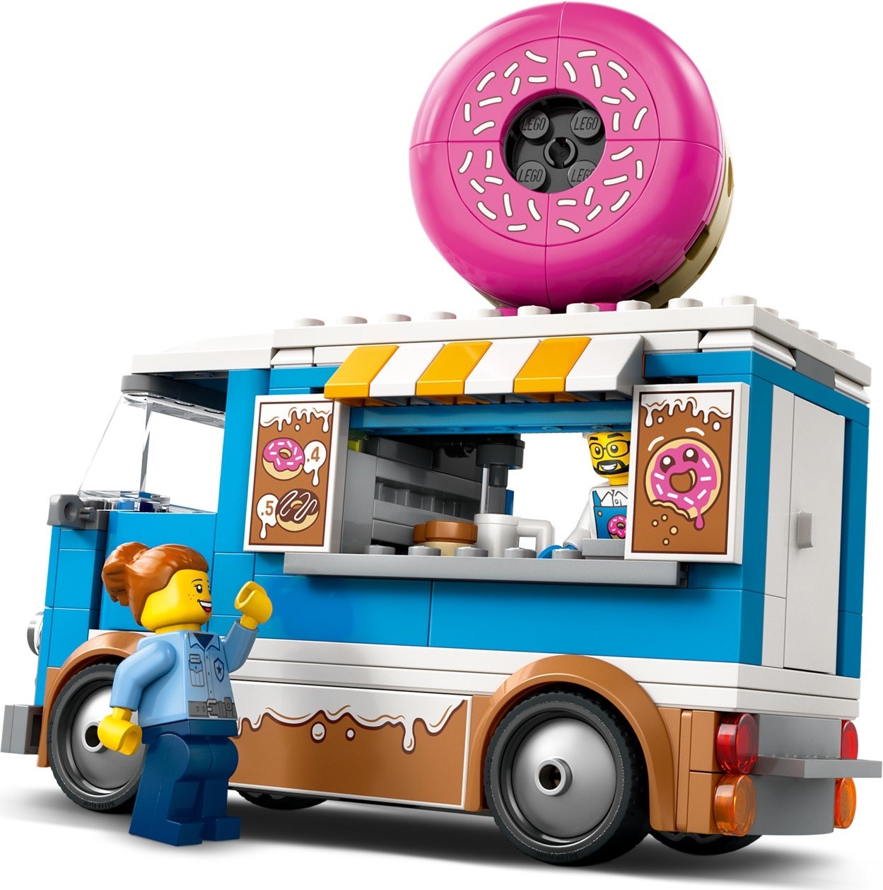 Additional photo of brand new factory sealed LEGO City Donut Truck set 60452.