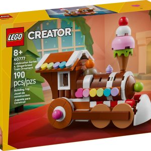 Additional photo of brand new factory sealed LEGO Creator Celebration Series: Gingerbread Train Ornament set 40777.