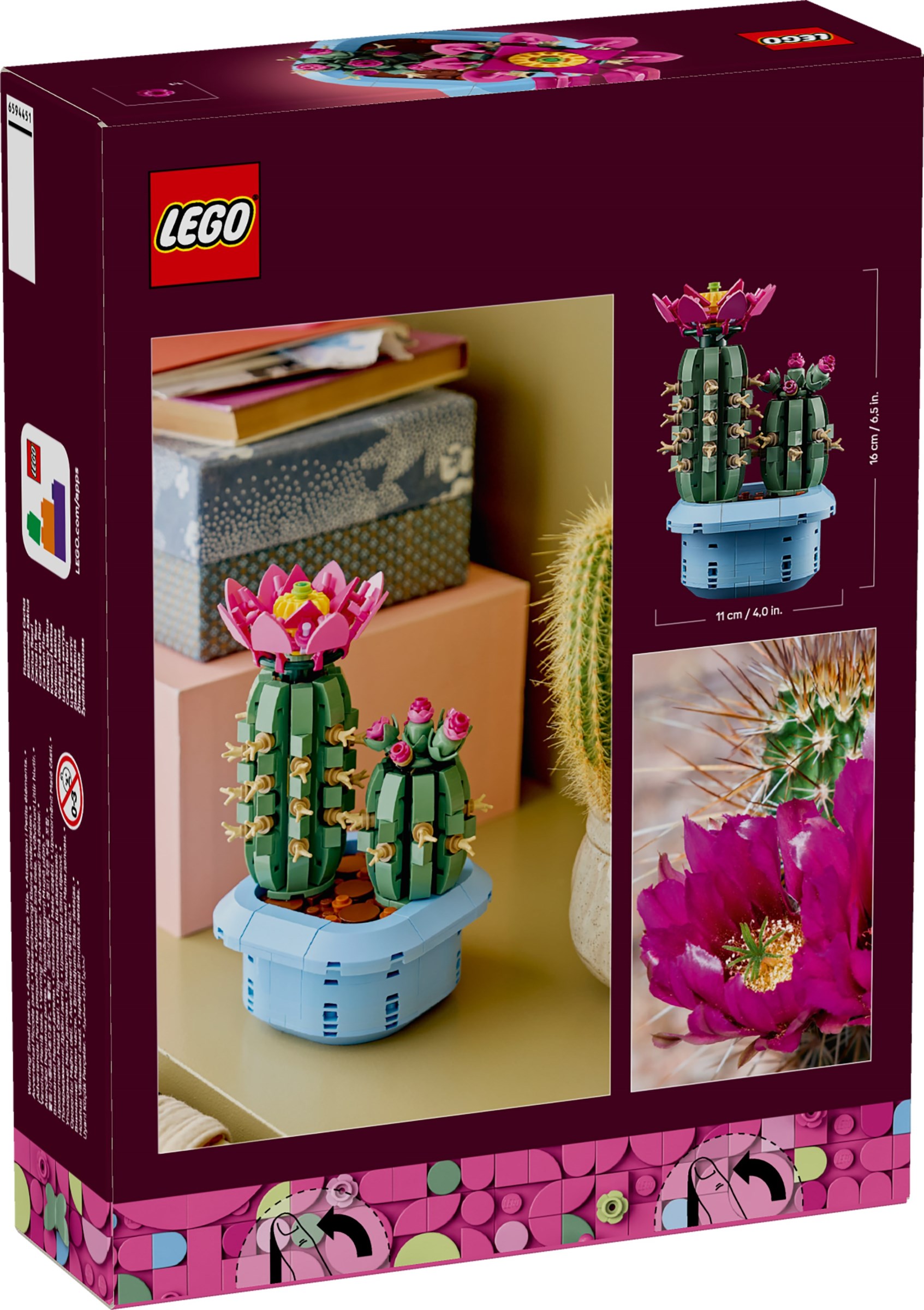 Additional photo of brand new factory sealed LEGO Botanicals Flowering Cactus set 11509.
