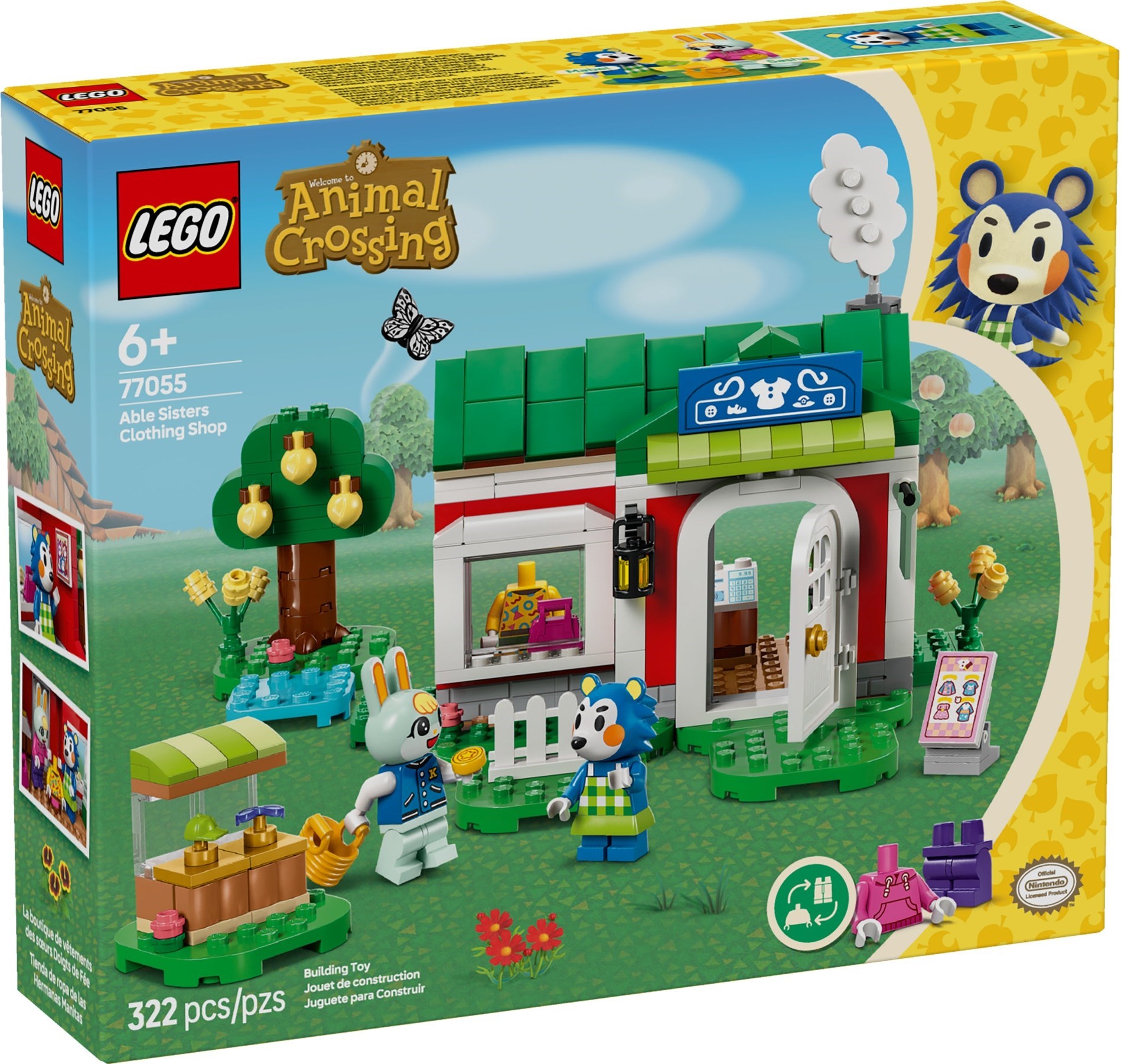 Additional photo of brand new factory sealed LEGO Animal Crossing Able Sisters Clothing Shop set 77055.