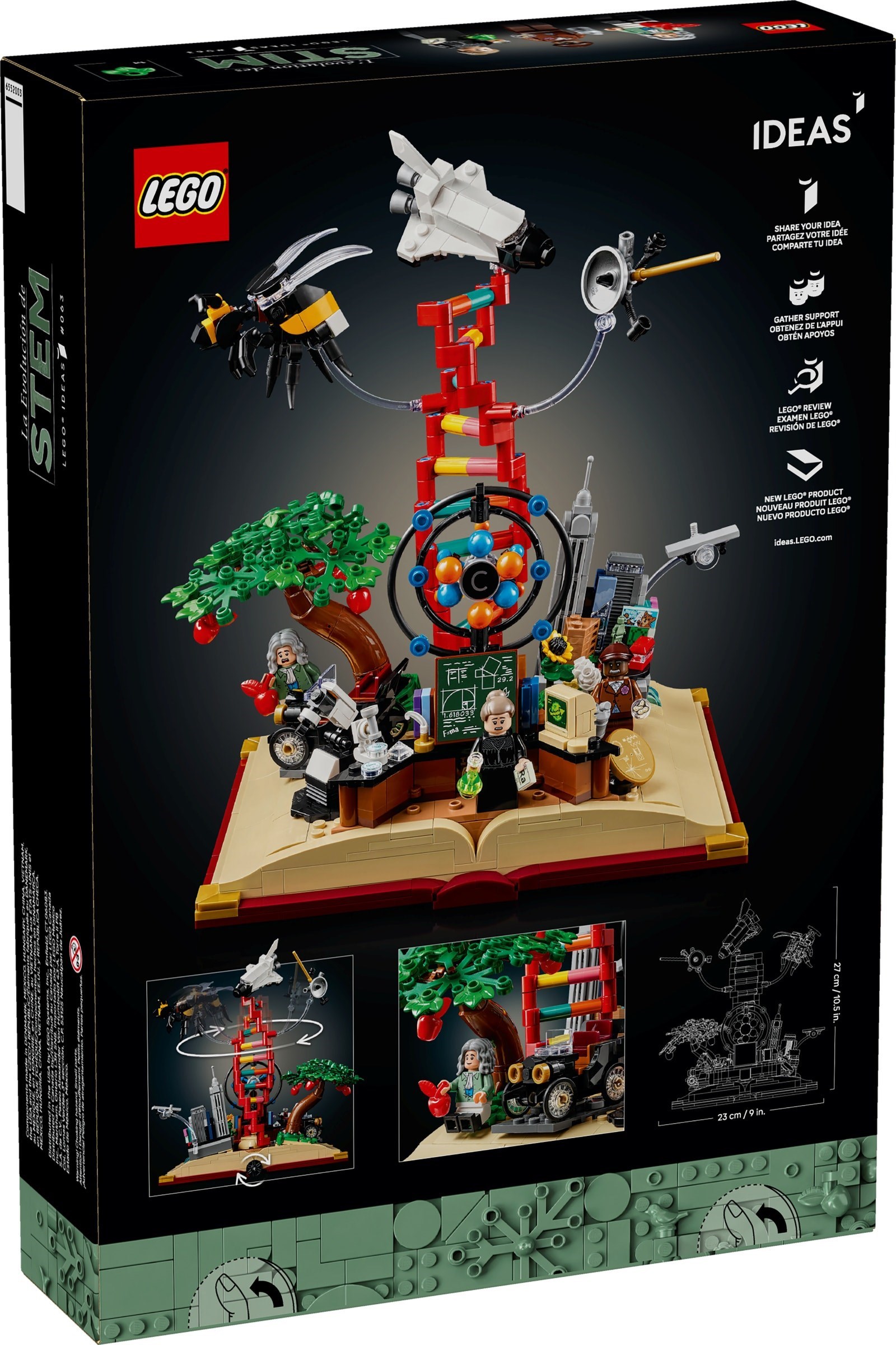 Additional photo of brand new factory sealed LEGO Ideas The Evolution of STEM set 21355.