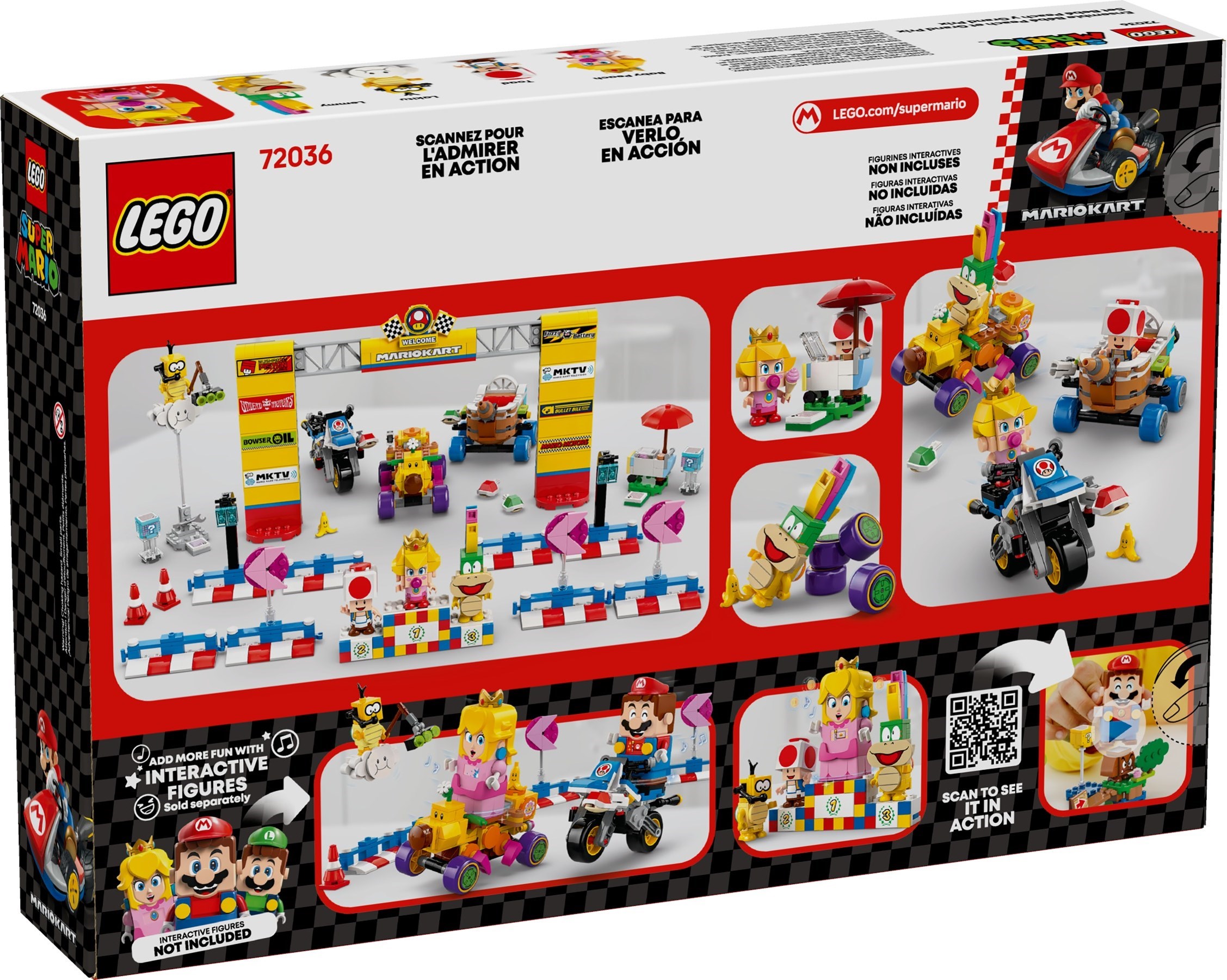 Additional photo of brand new factory sealed LEGO Super Mario Baby Peach & Grand Prix Set set 72036.