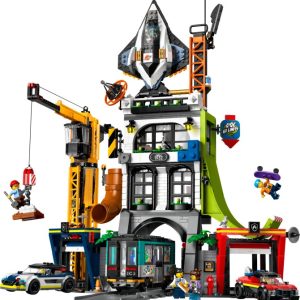 Brand new factory sealed LEGO The City Tower set 60473 original box front view.