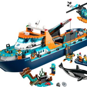 Brand new factory sealed LEGO City Arctic Explorer Ship set 60368 original box front view.