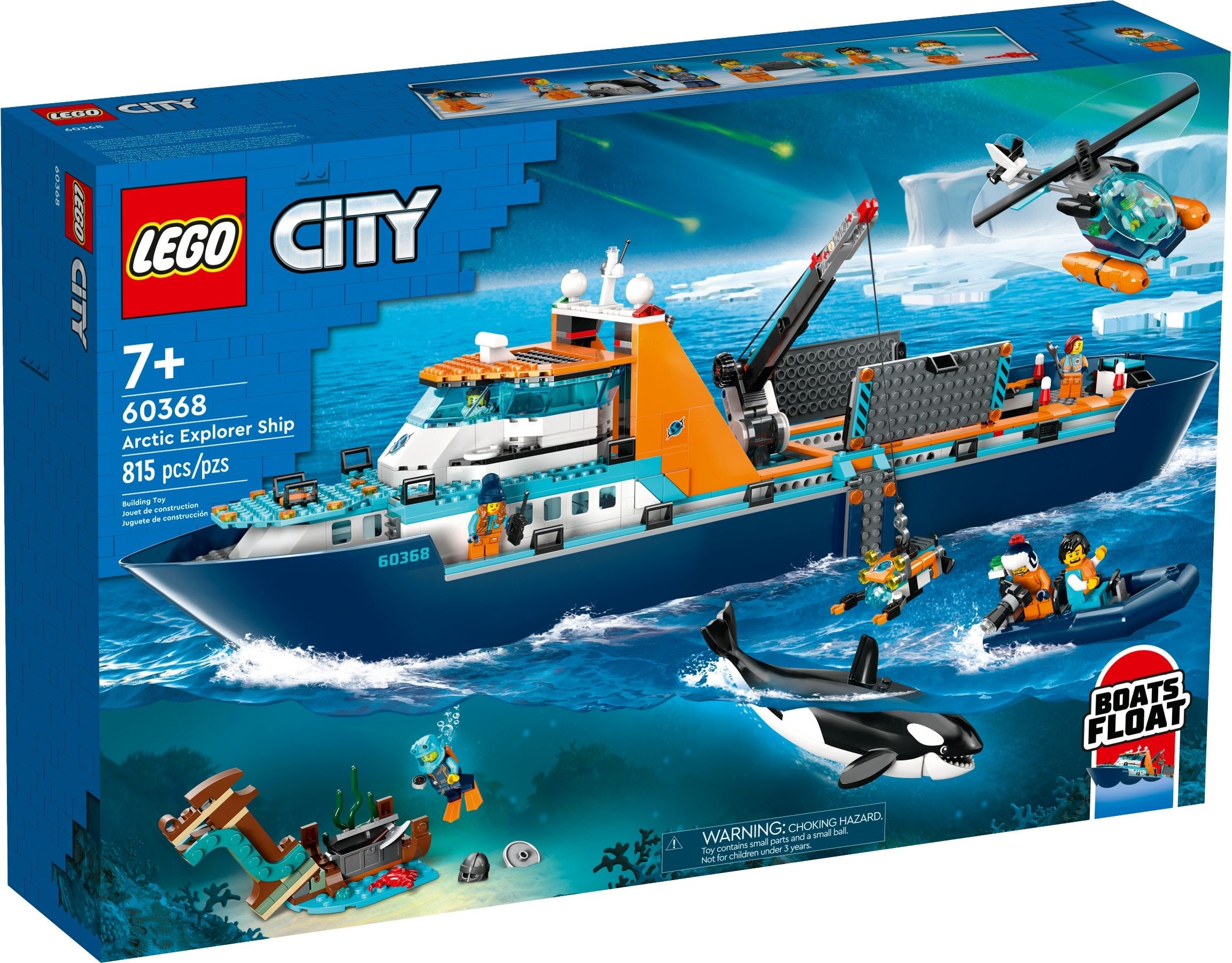 Brand New LEGO City 60368 Arctic Explorer Ship Set Photo Additional photo of brand new factory sealed LEGO City Arctic Explorer Ship set 60368.