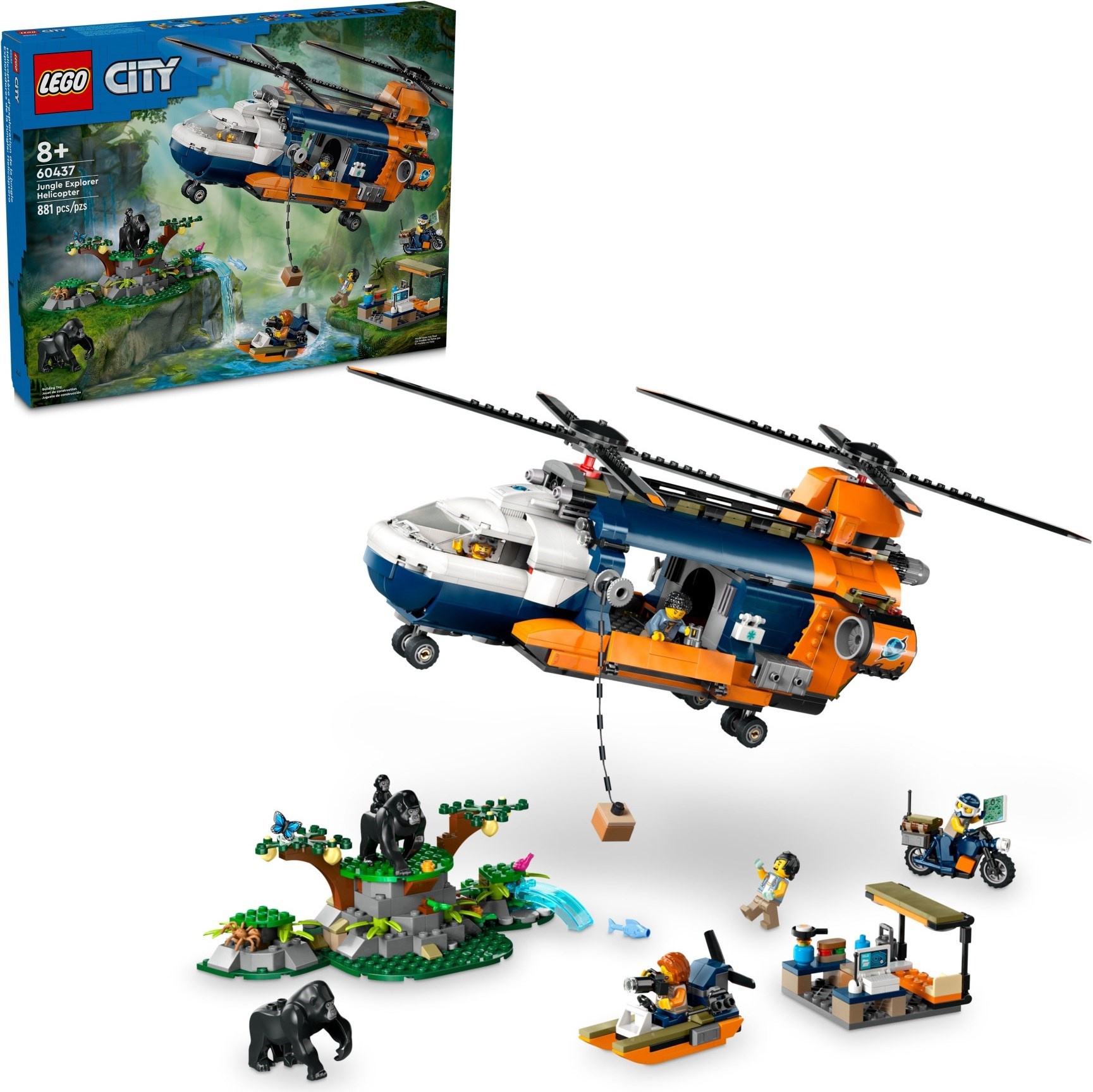 Brand New LEGO City 60437 Jungle Explorer Helicopter Set Photo Additional photo of brand new factory sealed LEGO City Jungle Explorer Helicopter set 60437.