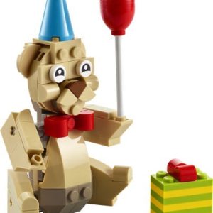 Brand new factory sealed LEGO Creator Birthday Bear set 30582 original box front view.
